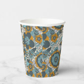 Vintages Blumenmuster Pappbecher (Rechts)