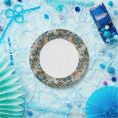 Vintages Blumenmuster Pappteller (Party)