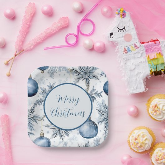 Vintages Blumenmuster Pappteller (Party)