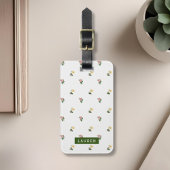Vintages Blumenmuster Personalisierte Gepäckmarke Gepäckanhänger
