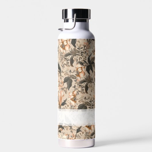 Vintages Blumenmuster Persönliche Wasserflasche Trinkflasche (Rechts)