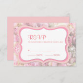 Vintages Blumenmuster RSVP Karte (Vorne/Hinten)