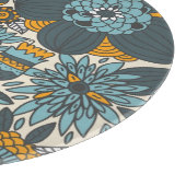 Vintages Blumenmuster Schneidebrett (Ecke)