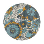 Vintages Blumenmuster Schneidebrett (Vorderseite)