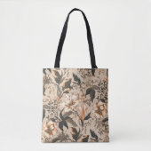 Vintages Blumenmuster Schulterschluss Tasche (Vorderseite)