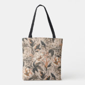 Vintages Blumenmuster Schulterschluss Tasche (Rückseite)