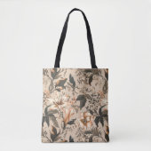 Vintages Blumenmuster Schulterschluss Tasche (Vorderseite)