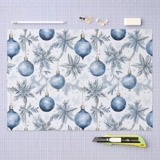 Vintages Blumenmuster Seidenpapier (Handwerk)