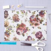 Vintages Blumenmuster-Seidenpapier Seidenpapier (Handwerk)