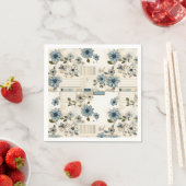 Vintages Blumenmuster Serviette (Beispiel)