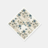 Vintages Blumenmuster Serviette (Ecke)