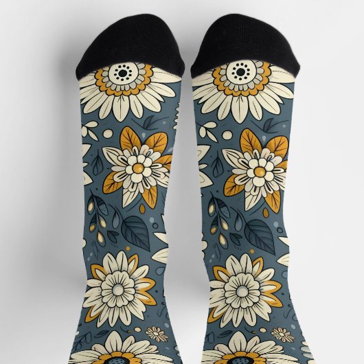 Vintages Blumenmuster Socken (Oben)