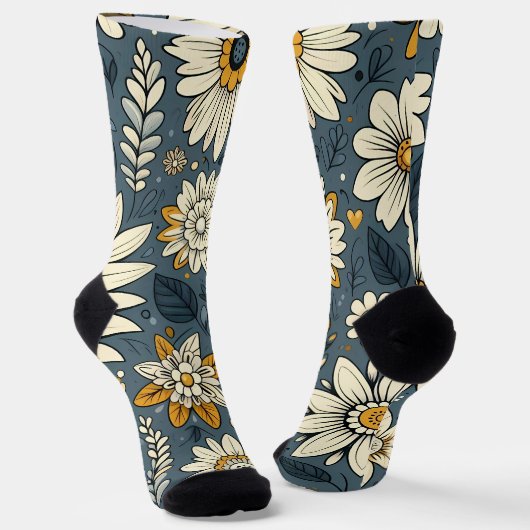 Vintages Blumenmuster Socken (Gewinkelt)