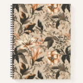 Vintages Blumenmuster SpiralNotebook Notizblock (Vorderseite)