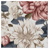 Vintages Blumenmuster Stoff (Nahaufnahme)