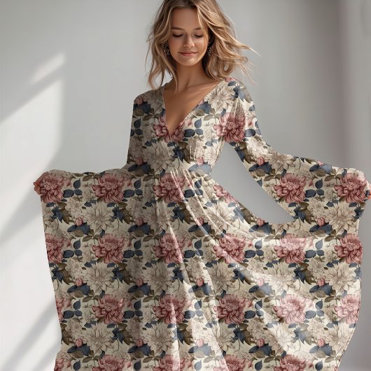 Vintages Blumenmuster Stoff