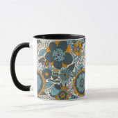 Vintages Blumenmuster Tasse (Links)