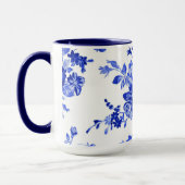 Vintages Blumenmuster Tasse (Links)
