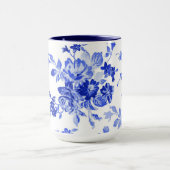 Vintages Blumenmuster Tasse (Zentrum)