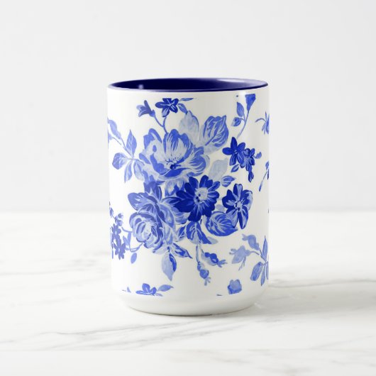 Vintages Blumenmuster Tasse (Zentrum)