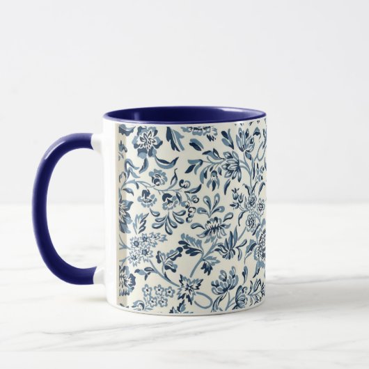 Vintages Blumenmuster Tasse (Links)