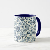 Vintages Blumenmuster Tasse (VorderseiteRechts)