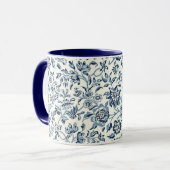 Vintages Blumenmuster Tasse (Vorderseite Links)