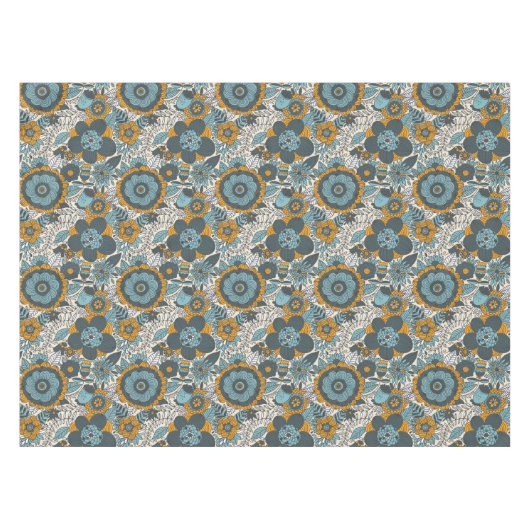 Vintages Blumenmuster Tischdecke (Vorderseite (Horizontal))