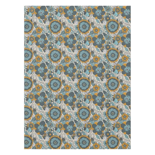 Vintages Blumenmuster Tischdecke (Vorderseite)