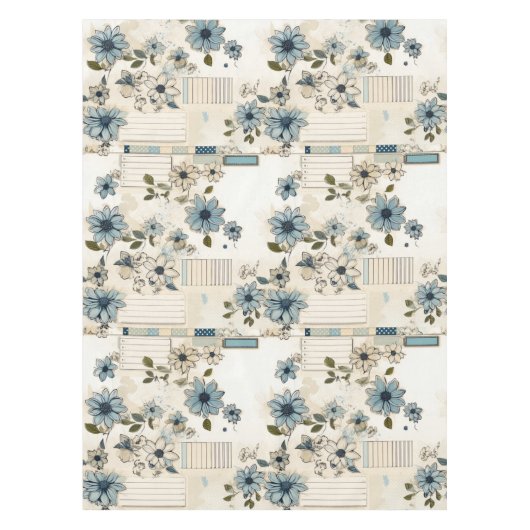 Vintages Blumenmuster Tischdecke (Vorderseite)