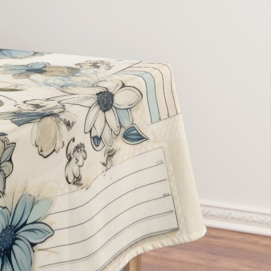 Vintages Blumenmuster Tischdecke (Beispiel)