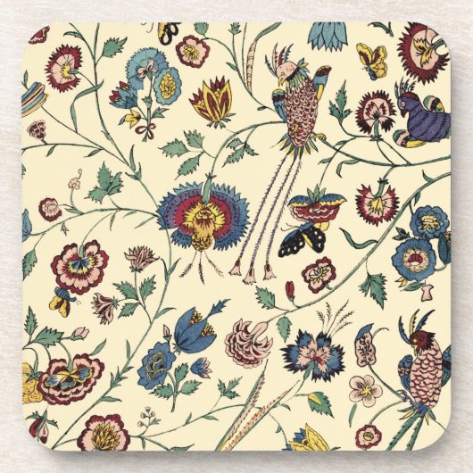 Vintages Blumenmuster Untersetzer (Vorderseite)