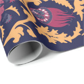 Vintages Blumenmuster. Usbek suzani national orna Geschenkpapier (Rolleneckpunkt)