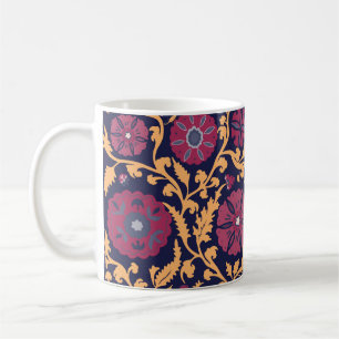 Vintages Blumenmuster. Usbek suzani national orna Kaffeetasse