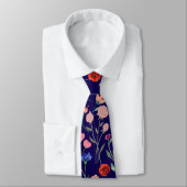 Vintages Blumenmuster VCFP2301.DBlue BG Krawatte (Gebunden)
