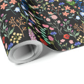 Vintages Blumenmuster VCFP2301 Geschenkpapier (Rolleneckpunkt)