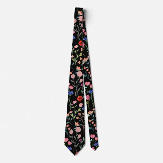 Vintages Blumenmuster VCFP2301 Krawatte (Vorderseite)
