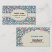 Vintages Blumenmuster Visitenkarte (Vorne/Hinten)