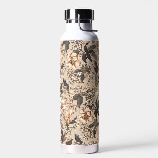 Vintages Blumenmuster Wasserflasche Trinkflasche (Links)