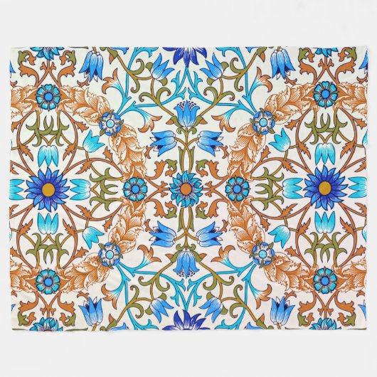 Vintages Blumenmuster, William Morris Fleecedecke (Vorderseite (Horizontal))