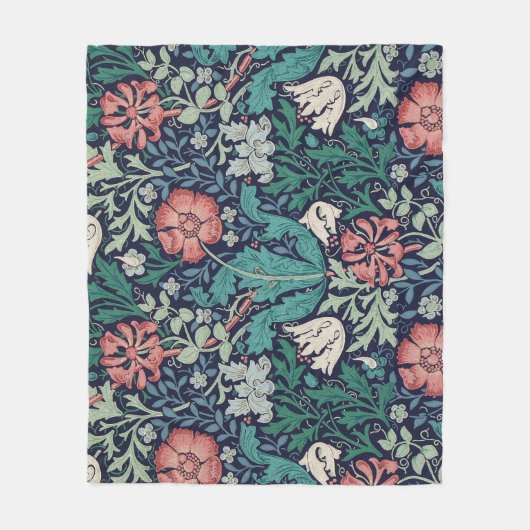 Vintages Blumenmuster, William Morris Fleecedecke (Vorderseite)