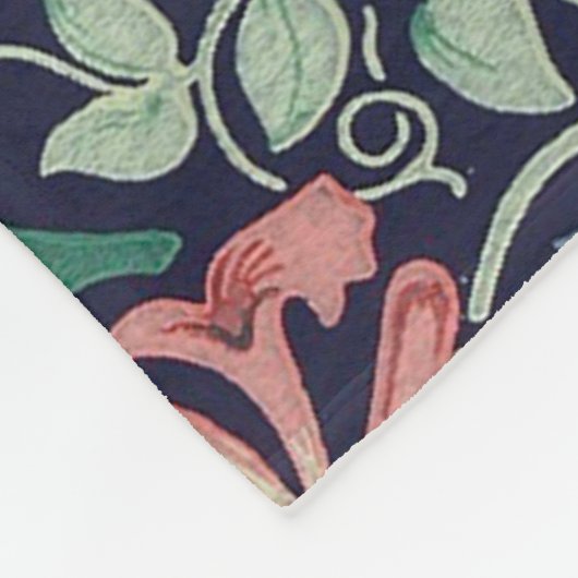Vintages Blumenmuster, William Morris Fleecedecke (Ecke)