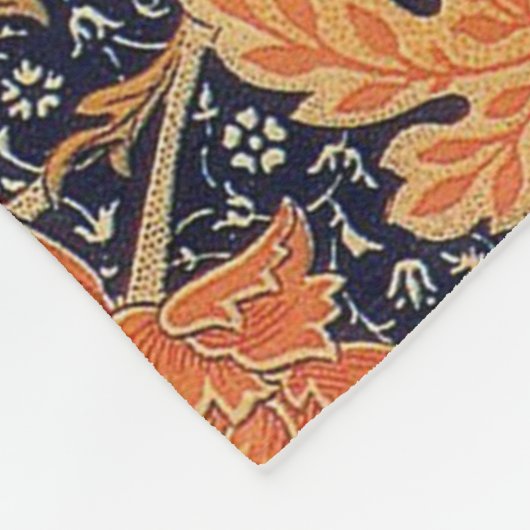 Vintages Blumenmuster, William Morris Fleecedecke (Ecke)