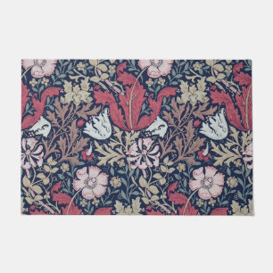 Vintages Blumenmuster, William Morris Fußmatte