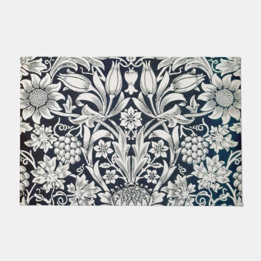 Vintages Blumenmuster, William Morris Fußmatte (Vorderseite)