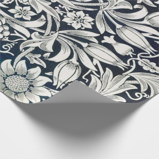 Vintages Blumenmuster, William Morris Geschenkpapier (Ecke)