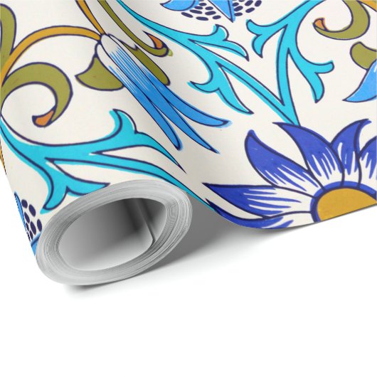 Vintages Blumenmuster, William Morris Geschenkpapier (Rolleneckpunkt)