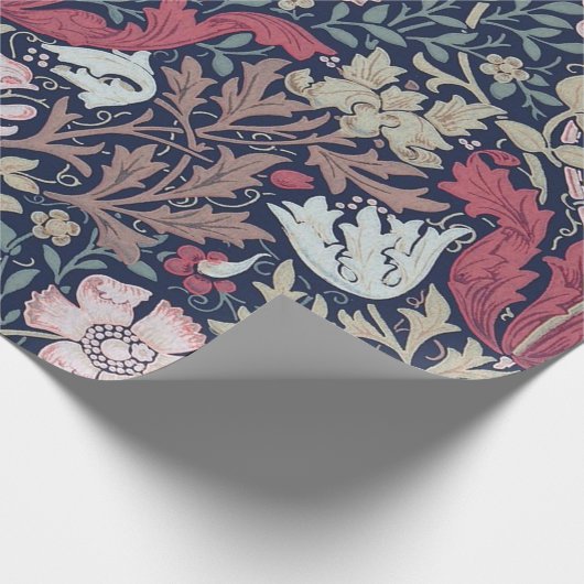 Vintages Blumenmuster, William Morris Geschenkpapier (Ecke)
