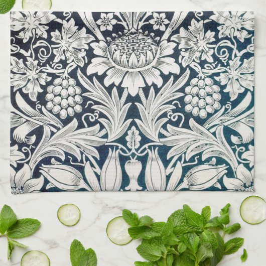 Vintages Blumenmuster, William Morris Geschirrtuch (Gefaltet)