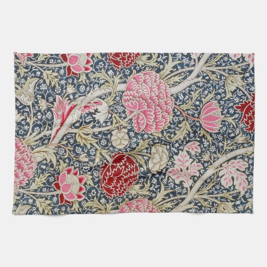 Vintages Blumenmuster, William Morris Geschirrtuch (Horizontal)